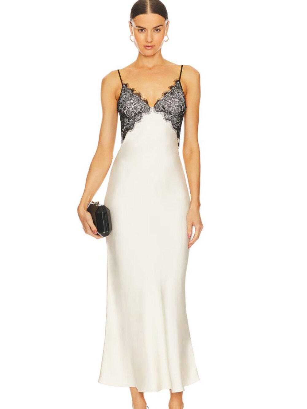 Emery Lace Maxi Dress in Ivory/Black - Size 4 (NWT)